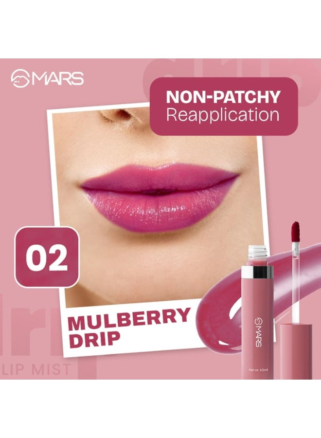 MARS Drip Lip Mist for Women (4.5 ml) (02-Mulberry Drip) | Dual Function | Buildable Color | Glossy Finish | Long-Lasting | Hydration | Light-Weight Formula | Non-Patchy Reapplication - Image 2